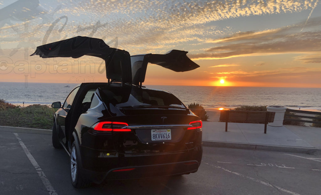 City Captain Transportation Tesla ride from San Diego to Los Angeles Intentional Airport (LAX) best car service per online reviews.