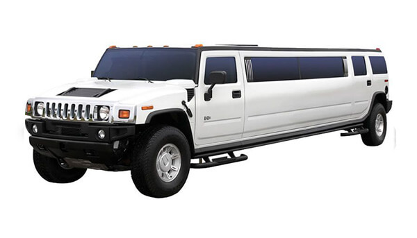Wedding Transportation Limousine with White Hummer Limo.